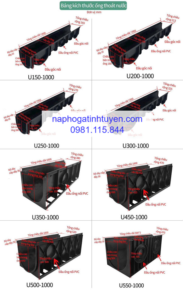 Mương thoát nước chữ U