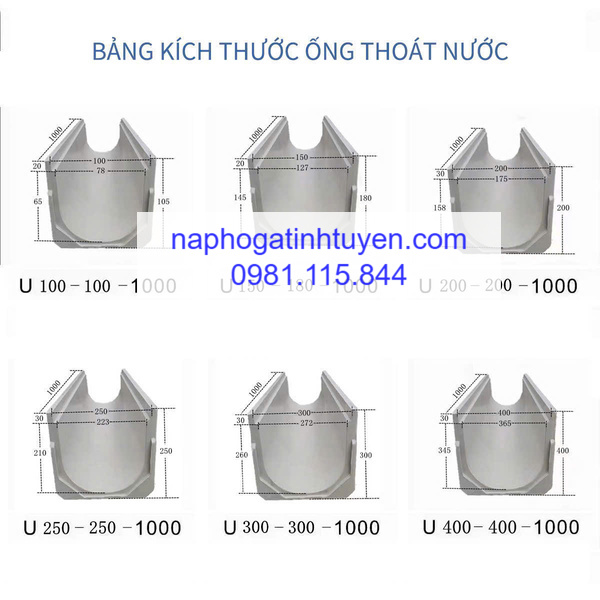 Mương thoát nước chữ U